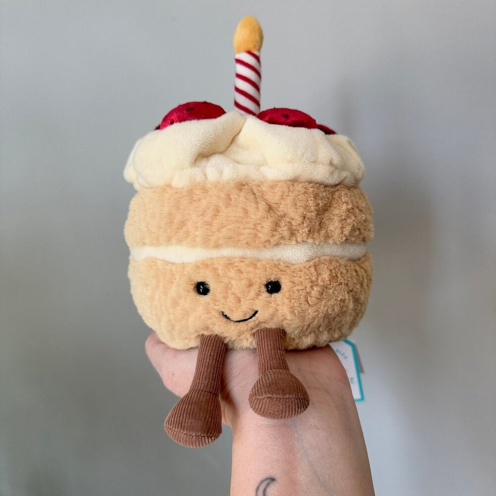 AUTHENTIC Jellycat Birthday Cake Amuseables NWT - Fast Shipping!